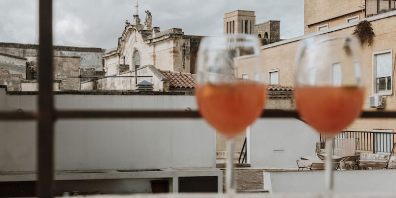 View from the terrace of the Breakfast Room of Palazzo dei Tolomei in Lecce