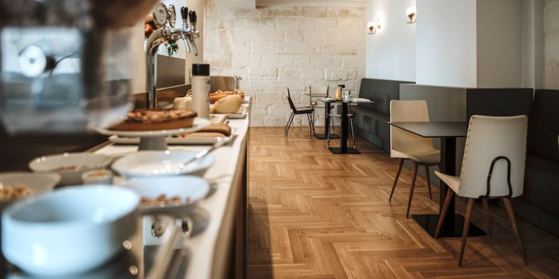 corner of the Breakfast Room of Palazzo dei Tolomei in Lecce