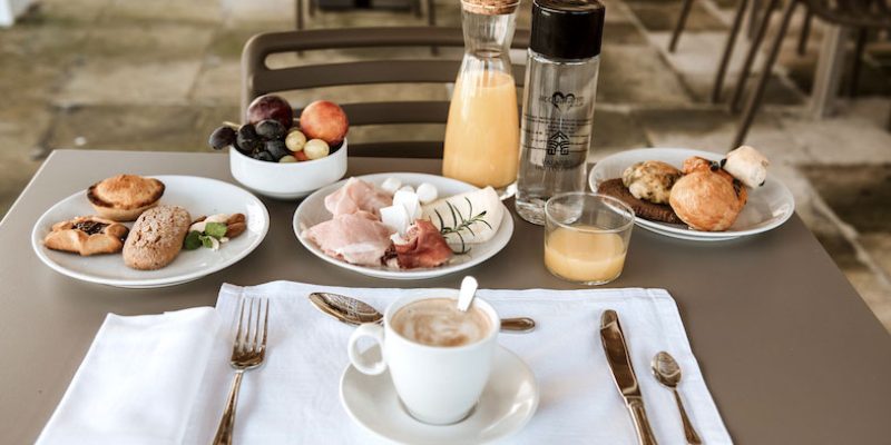 Salento specialties to be enjoyed in the breakfast room at Palazzo dei Tolomei