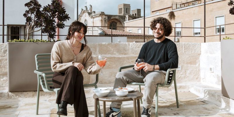 Aperitif to be enjoyed in the Breakfast Room of Palazzo dei Tolomei in Lecce